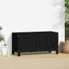 Garden Storage Box Black - Solid Pine Wood, 108x42.5x54 cm