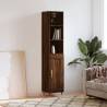 Highboard Brown Oak 34.5x34x180 cm Engineered Wood Colour brown oak Quantity in Package 1 Model 1 wood door 