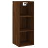 Stylish Highboard in Brown Oak - 34.5x34x180 cm