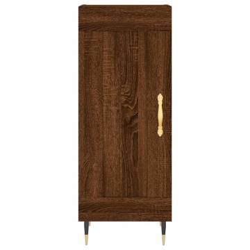 Stylish Highboard in Brown Oak - 34.5x34x180 cm