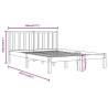 Grey Pine Bed Frame 140x190 cm - Solid Wood Design