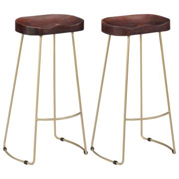 Gavin Bar Stools - 2 Pcs Solid Mango Wood | Hipomarket