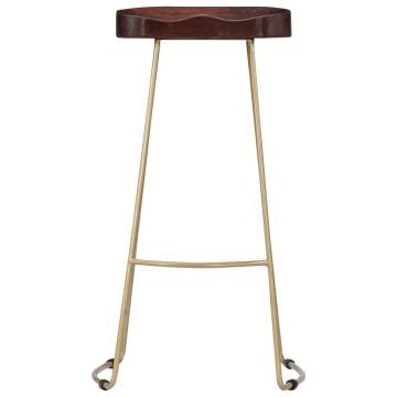 Gavin Bar Stools - 2 Pcs Solid Mango Wood | Hipomarket