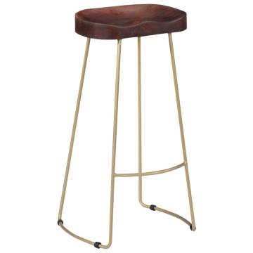 Gavin Bar Stools - 2 Pcs Solid Mango Wood | Hipomarket