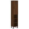 Stylish Highboard Brown Oak - 34.5x34x180 cm | Hipo Market