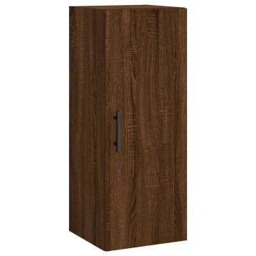 Stylish Highboard Brown Oak - 34.5x34x180 cm | Hipo Market