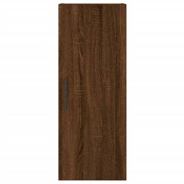 Stylish Highboard Brown Oak - 34.5x34x180 cm | Hipo Market