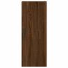 Stylish Highboard Brown Oak - 34.5x34x180 cm | Hipo Market