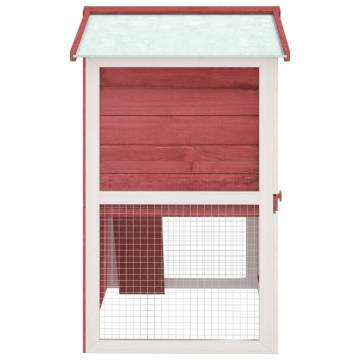 Outdoor Rabbit Hutch - 3 Doors Quality Red Wood