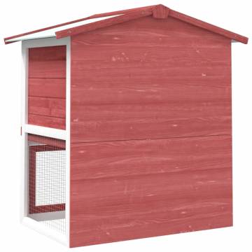 Outdoor Rabbit Hutch - 3 Doors Quality Red Wood