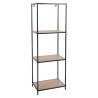 H&S Collection 3-tier Wall Rack 45x30x130 cm Natural and Black Colour black and brown Quantity in Package 1 Height 130 cm Width 45 cm 