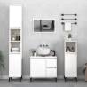 White Bathroom Cabinet 30x30x100 cm - Engineered Wood