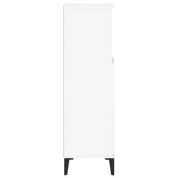 White Bathroom Cabinet 30x30x100 cm - Engineered Wood