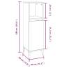 White Bathroom Cabinet 30x30x100 cm - Engineered Wood