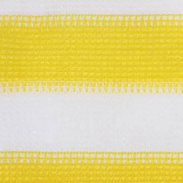 Yellow and White Balcony Screen 75x300 cm - Privacy & Shade