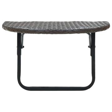 Brown Balcony Table 60x60x40 cm - Foldable & Durable