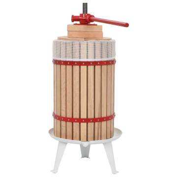 24L Oak Wood Fruit & Wine Press with Cloth Bag | Hipomarket