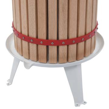 24L Oak Wood Fruit & Wine Press with Cloth Bag | Hipomarket