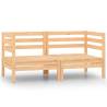 Garden 2-Seater Sofa - Solid Pinewood for Outdoor Relaxation