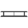 Stylish Grey Wall Shelf - 2 pcs - 105x18x20 cm