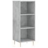 Stylish Highboard in Concrete Grey - 34.5x32.5x180 cm