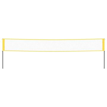 Badminton Net Yellow and Black - 600x155 cm PE Fabric