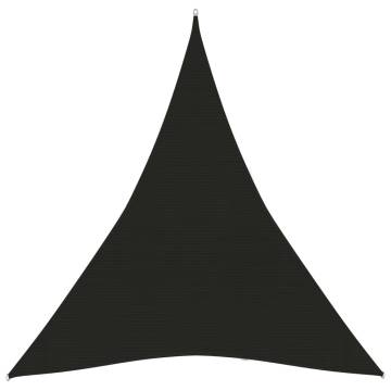 HDPE Sunshade Sail 4x5x5m - Black Triangular Shelter - Hipomarket