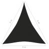 HDPE Sunshade Sail 4x5x5m - Black Triangular Shelter - Hipomarket