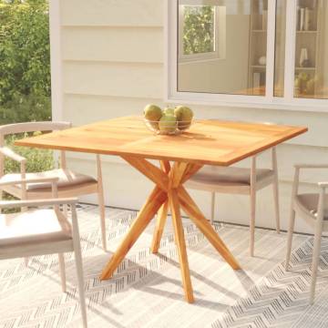 Solid Acacia Wood Garden Table 110x110 cm - Durable & Stylish