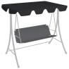 Replacement Canopy for Garden Swing Black 188/168x145/110 cm Colour black Size 188/168 x 145/110 cm Quantity in Package 1 