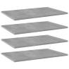 Bookshelf Boards 4 pcs Concrete Grey 60x40x1.5 cm Engineered Wood Colour concrete grey Size 60 x 40 x 1.5 cm Quantity in Package 4 