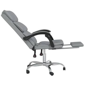 Reclining Office Chair - Light Grey Fabric | Hipomarket