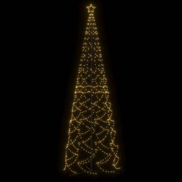 Christmas Cone Tree with 732 Warm White LEDs - 160x500 cm