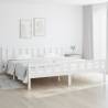 Bed Frame White Solid Wood 160x200 cm Colour white Size 160 x 200 cm 