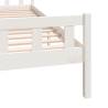 White Solid Wood Bed Frame 160x200 cm - Timeless Design