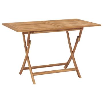 Folding Garden Table 120x70 cm Solid Teak Wood - Durable & Stylish