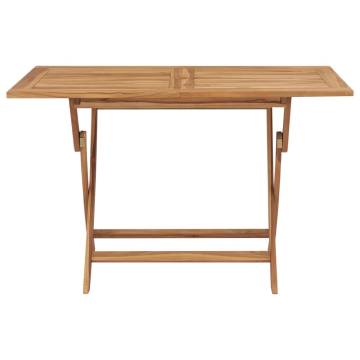 Folding Garden Table 120x70 cm Solid Teak Wood - Durable & Stylish