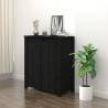 Sideboard Black 70x35x80 cm Solid Wood Pine Colour black Quantity in Package 1 Model 2 door side cabinet 