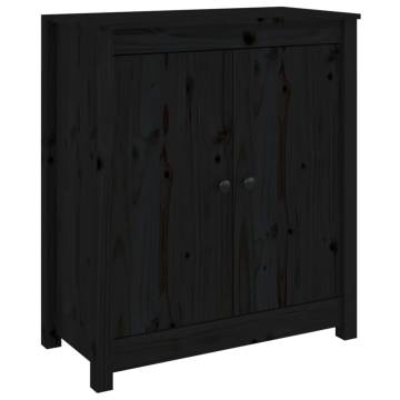 Black Pine Sideboard - 70x35x80 cm | Stylish Storage Solution