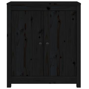 Black Pine Sideboard - 70x35x80 cm | Stylish Storage Solution