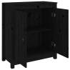 Black Pine Sideboard - 70x35x80 cm | Stylish Storage Solution