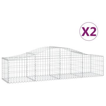 Arched Gabion Baskets 2 pcs - Garden Barriers | HipoMarket