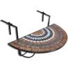 Hanging Balcony Table - Terracotta & White Mosaic | Hipomarket