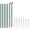 Durable Chain Link Fence with Spike Anchors - Green 0.8x10m