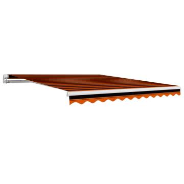 Orange & Brown Awning Top Sunshade Canvas 350x250 cm