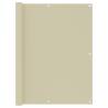 Balcony Screen Cream 120x500 cm Oxford Fabric Colour cream Size 120 x 500 cm Quantity in Package 1 