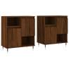 Elegant Brown Oak Sideboards - 2 pcs | HipoMarket