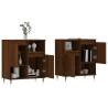 Elegant Brown Oak Sideboards - 2 pcs | HipoMarket