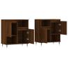 Elegant Brown Oak Sideboards - 2 pcs | HipoMarket