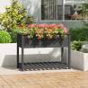 Planter with Shelf Grey 111.5x54x81 cm Solid Wood Pine Colour grey Size 111.5 x 54 x 81 cm Quantity in Package 1 